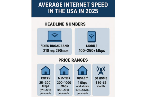 What is The Average Internet Speed in The USA in 2025?