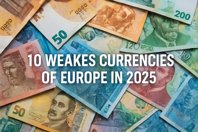 10 Weakest Currencies of Europe in 2025
