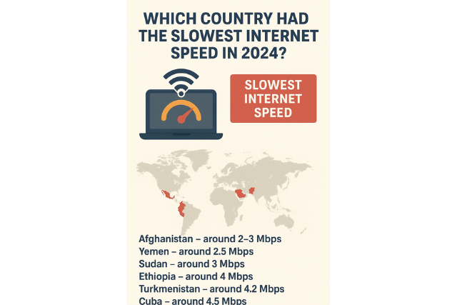 Countries List of the Slowest Internet Speeds in 2024?