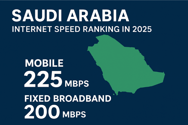 Saudi Arabia Internet Speed Ranking in 2025