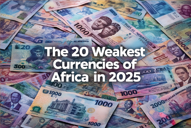 20 Weakest Currencies of Africa in 2025