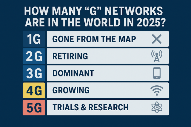 How many “G” Networks are in the world in 2025?