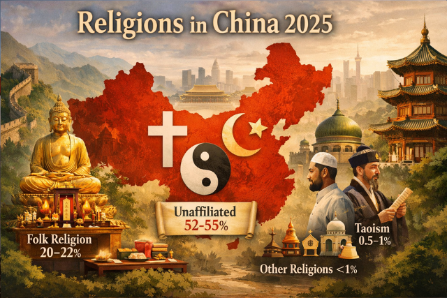 Which Religions are in China in 2025?