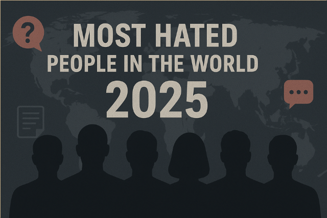 Top 20 Most Hated People in the World in 2025