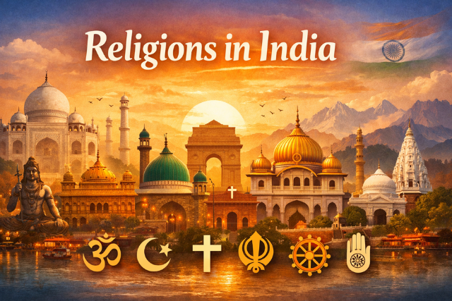 Which Religions are in India in 2025?
