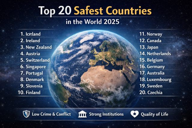 Which are the Safest countries in the World in 2025?