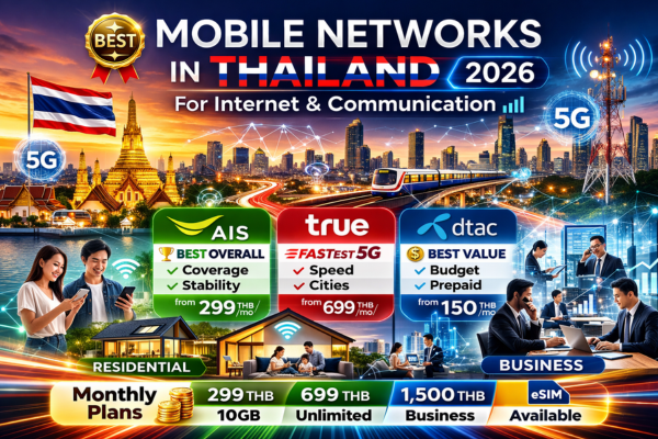Which is the best Mobile Network for Internet & Communication in Thailand?