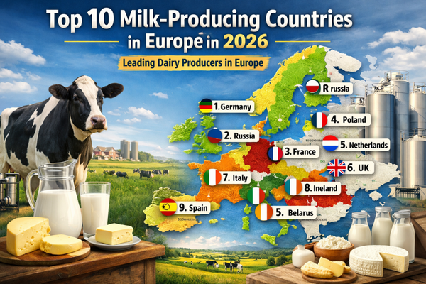 Top 10 Milk-Producing Countries in Europe in 2026