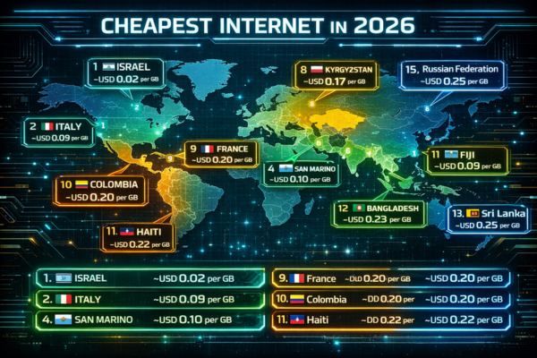 Which countries have the Cheapest Internet in 2026 in the world?